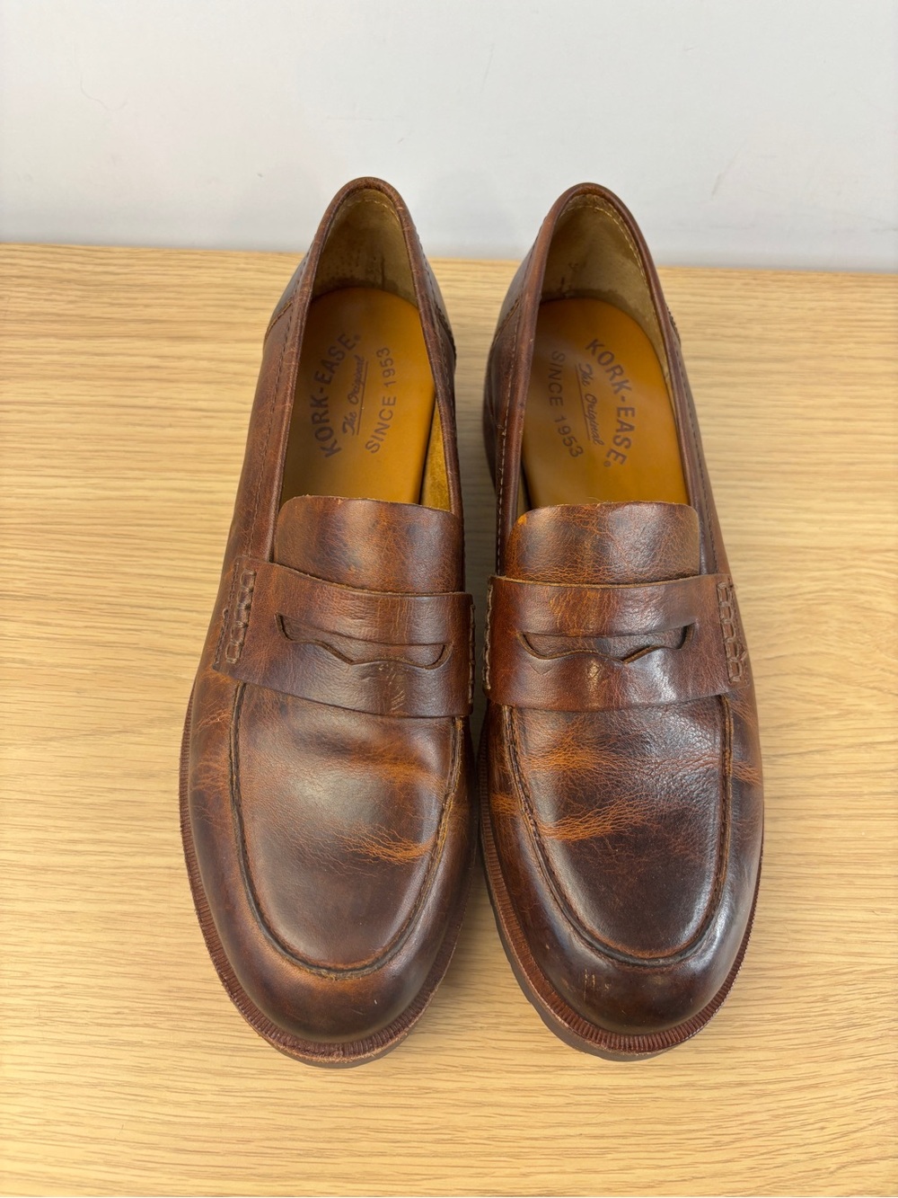 Kork-Ease Carlisle Penny Loafer in Tan Rum Color Woman’s 7.5